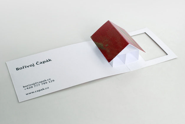 pop-up business card (open)